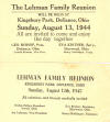 Lehman Family Reunion in 1944 and 1945, Defiance, OH
