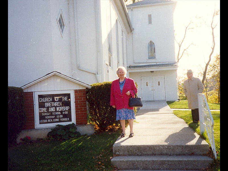 Defiance Church of the Brethren; Irene, her brothers and husband Richard Knarr were baptized there.