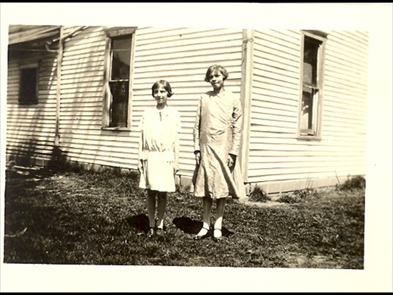 Irene Kintner and her friend Evelyn Baker